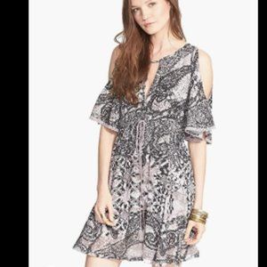 Dark Blue and White Dress - Free People - Size M